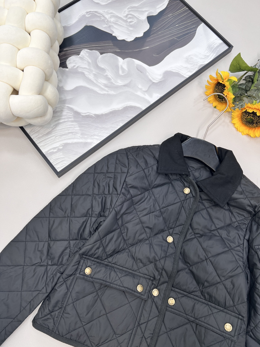 🆕Moncler2025新款菱格翻领羽绒棉服，定制YB进口防风防水尼龙材质 其工艺还原 升级材质 提升秋