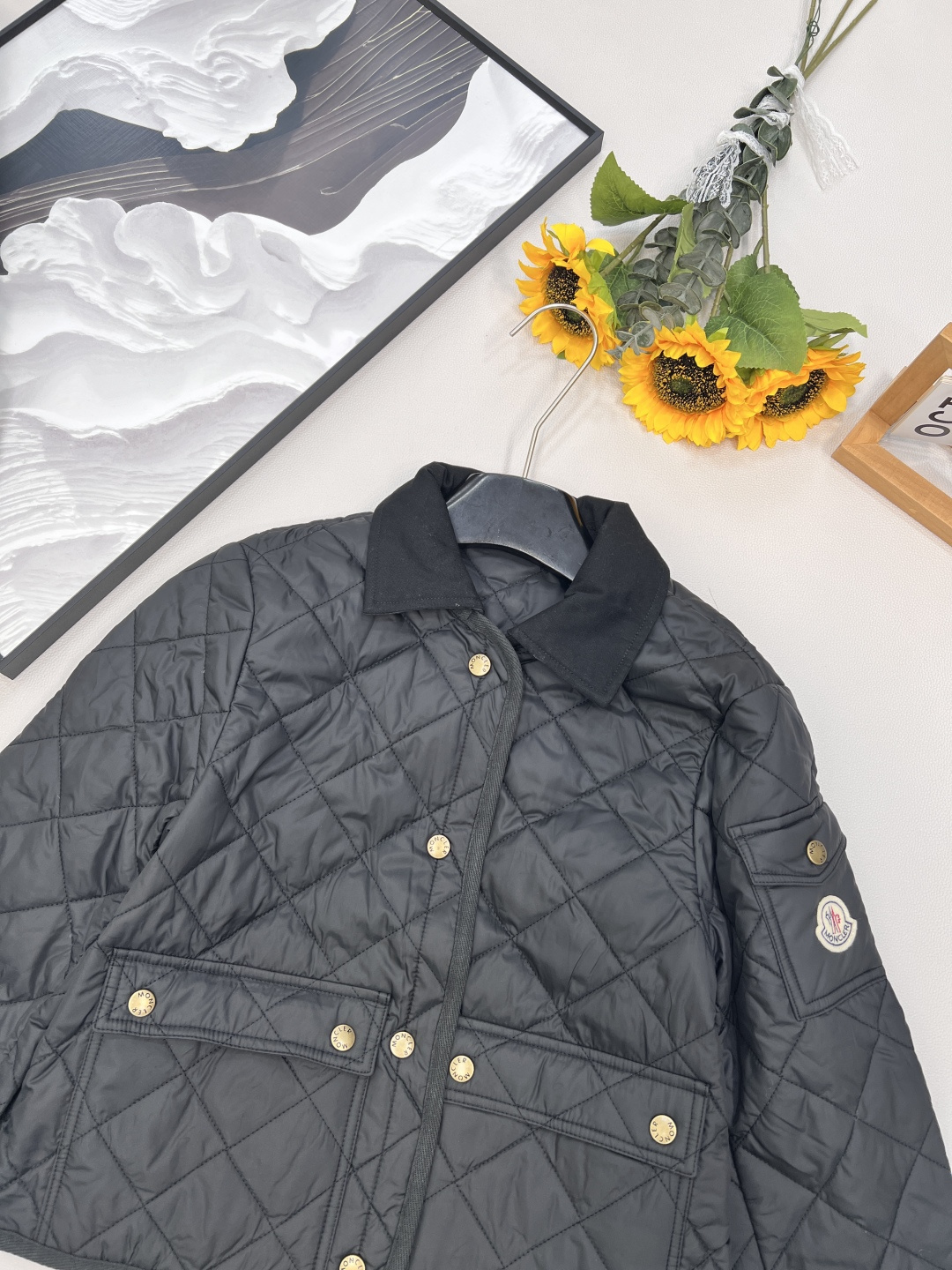 🆕Moncler2025新款菱格翻领羽绒棉服，定制YB进口防风防水尼龙材质 其工艺还原 升级材质 提升秋