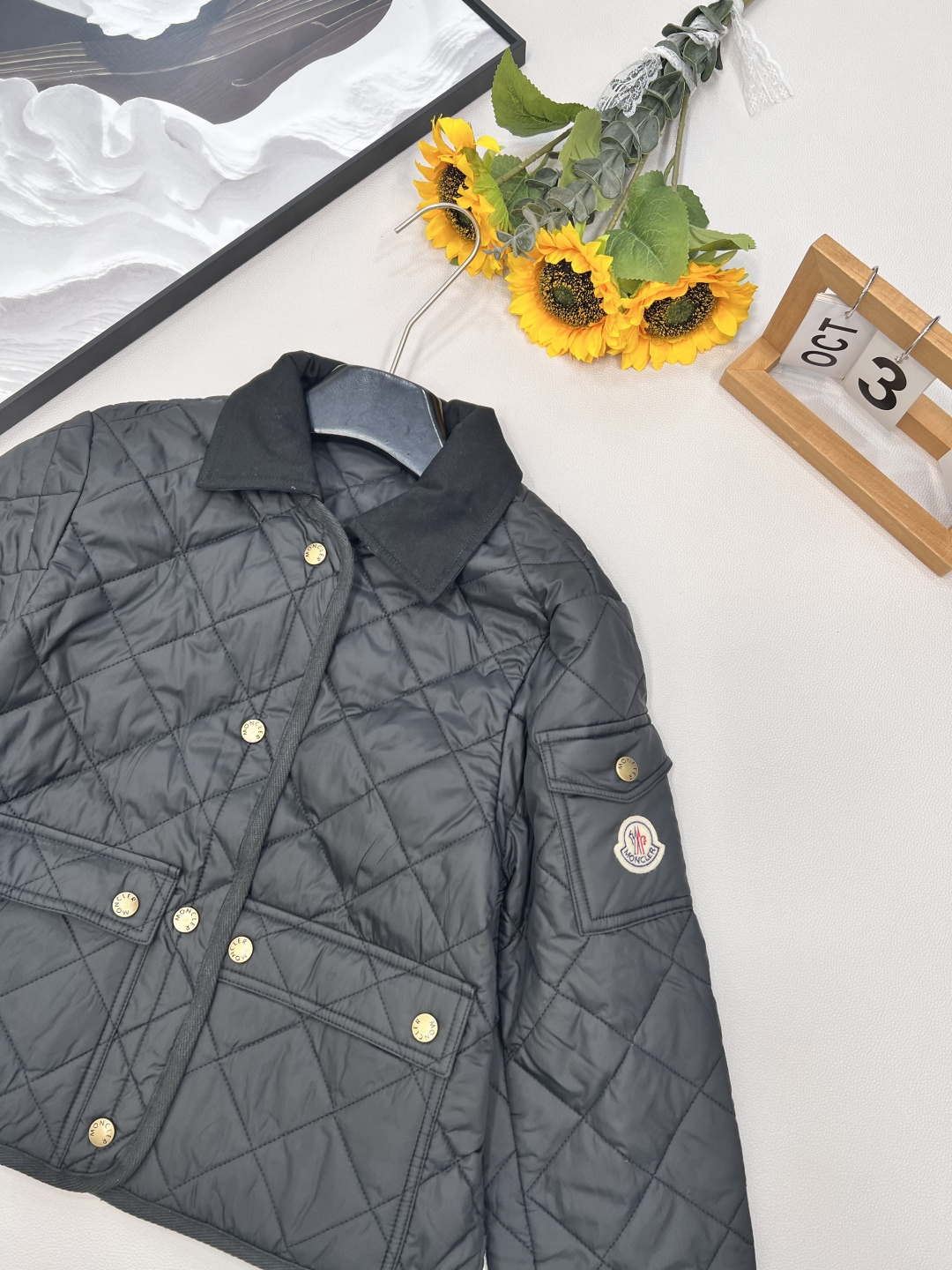 🆕Moncler2025新款菱格翻领羽绒棉服，定制YB进口防风防水尼龙材质 其工艺还原 升级材质 提升秋