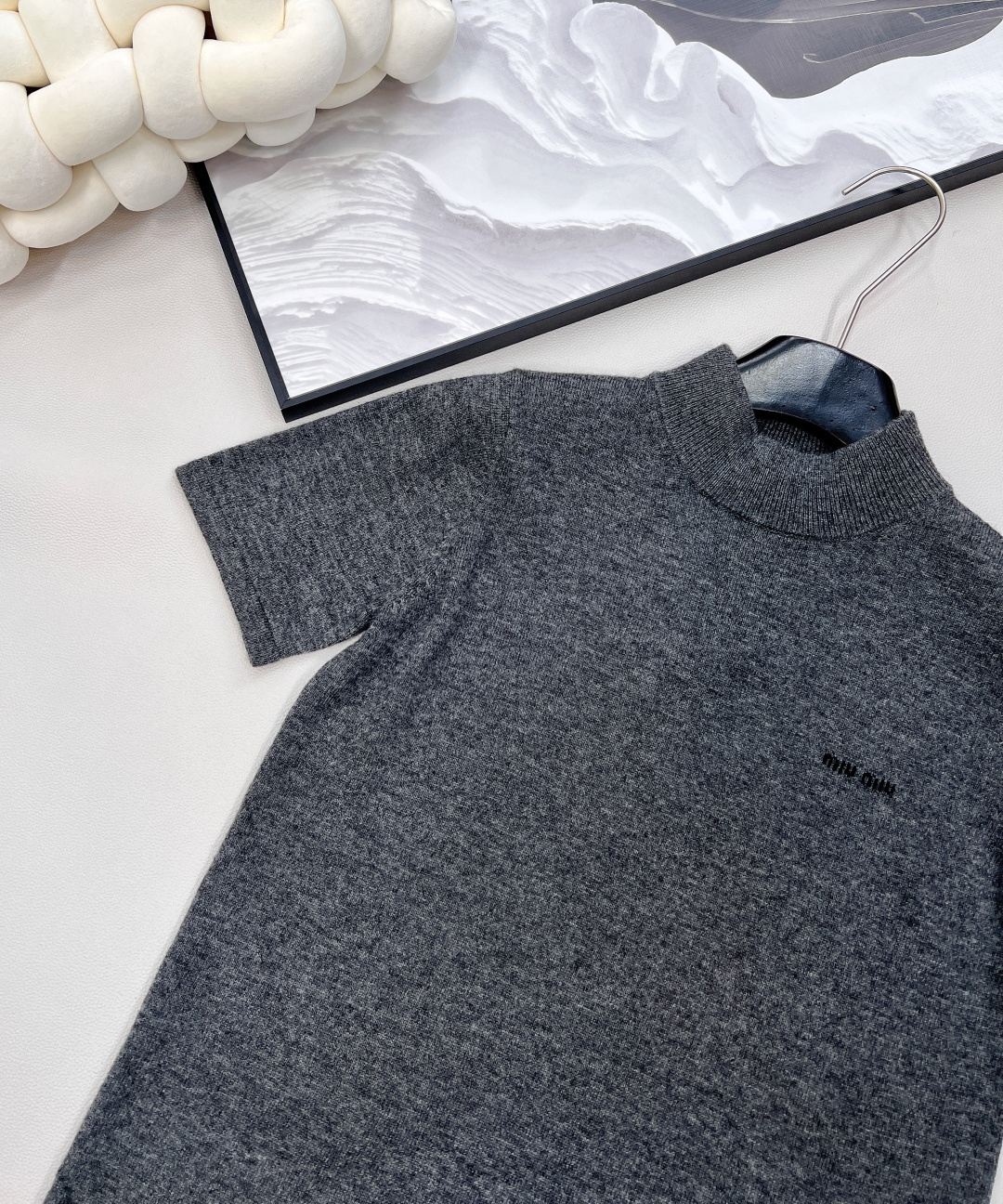 🆕Miumiu25Fw早秋新款miu式复古羊毛针织短袖上衣丨⚠独家yb开发！高版出品！入秋的最佳实穿选手