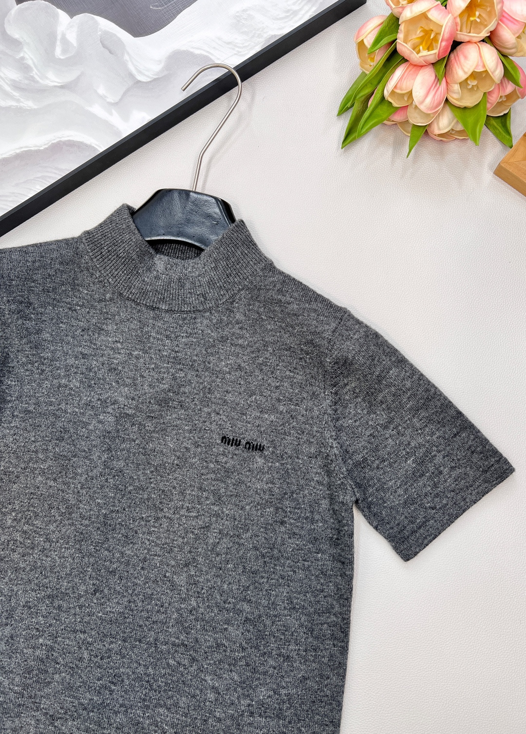 🆕Miumiu25Fw早秋新款miu式复古羊毛针织短袖上衣丨⚠独家yb开发！高版出品！入秋的最佳实穿选手