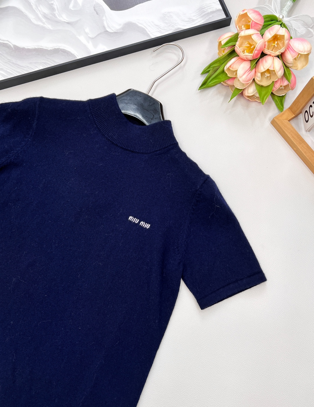 🆕Miumiu25Fw早秋新款miu式复古羊毛针织短袖上衣丨⚠独家yb开发！高版出品！入秋的最佳实穿选手