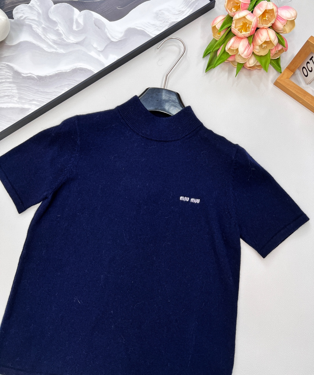 🆕Miumiu25Fw早秋新款miu式复古羊毛针织短袖上衣丨⚠独家yb开发！高版出品！入秋的最佳实穿选手