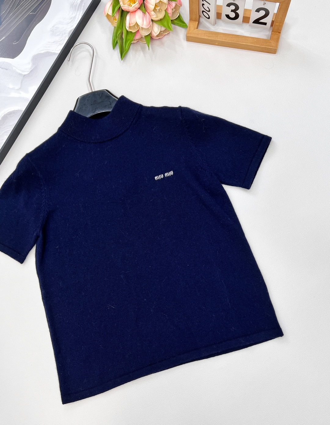 🆕Miumiu25Fw早秋新款miu式复古羊毛针织短袖上衣丨⚠独家yb开发！高版出品！入秋的最佳实穿选手