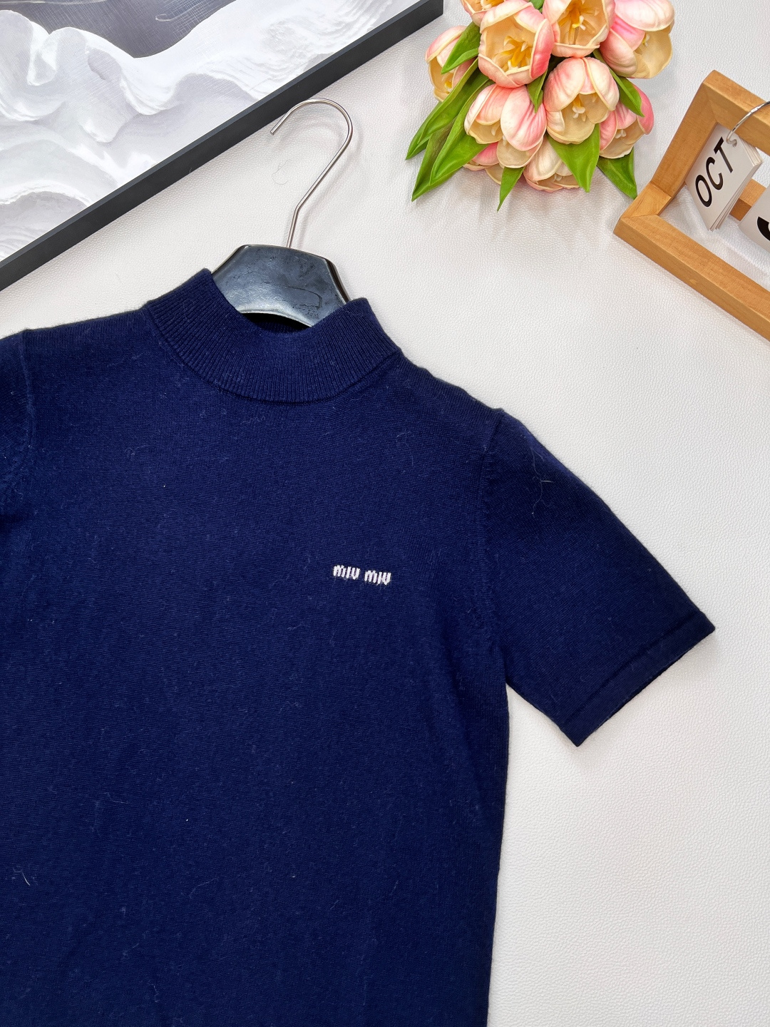 🆕Miumiu25Fw早秋新款miu式复古羊毛针织短袖上衣丨⚠独家yb开发！高版出品！入秋的最佳实穿选手