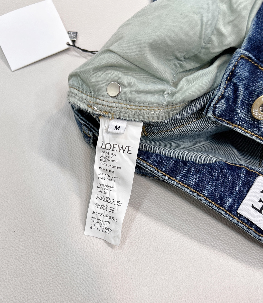 🆕LOEWE2025秋冬新款罗意威刺绣毛边中高腰弹力微喇叭牛仔裤，高腰显瘦提臀显腿长 质感肉眼可见 深蓝