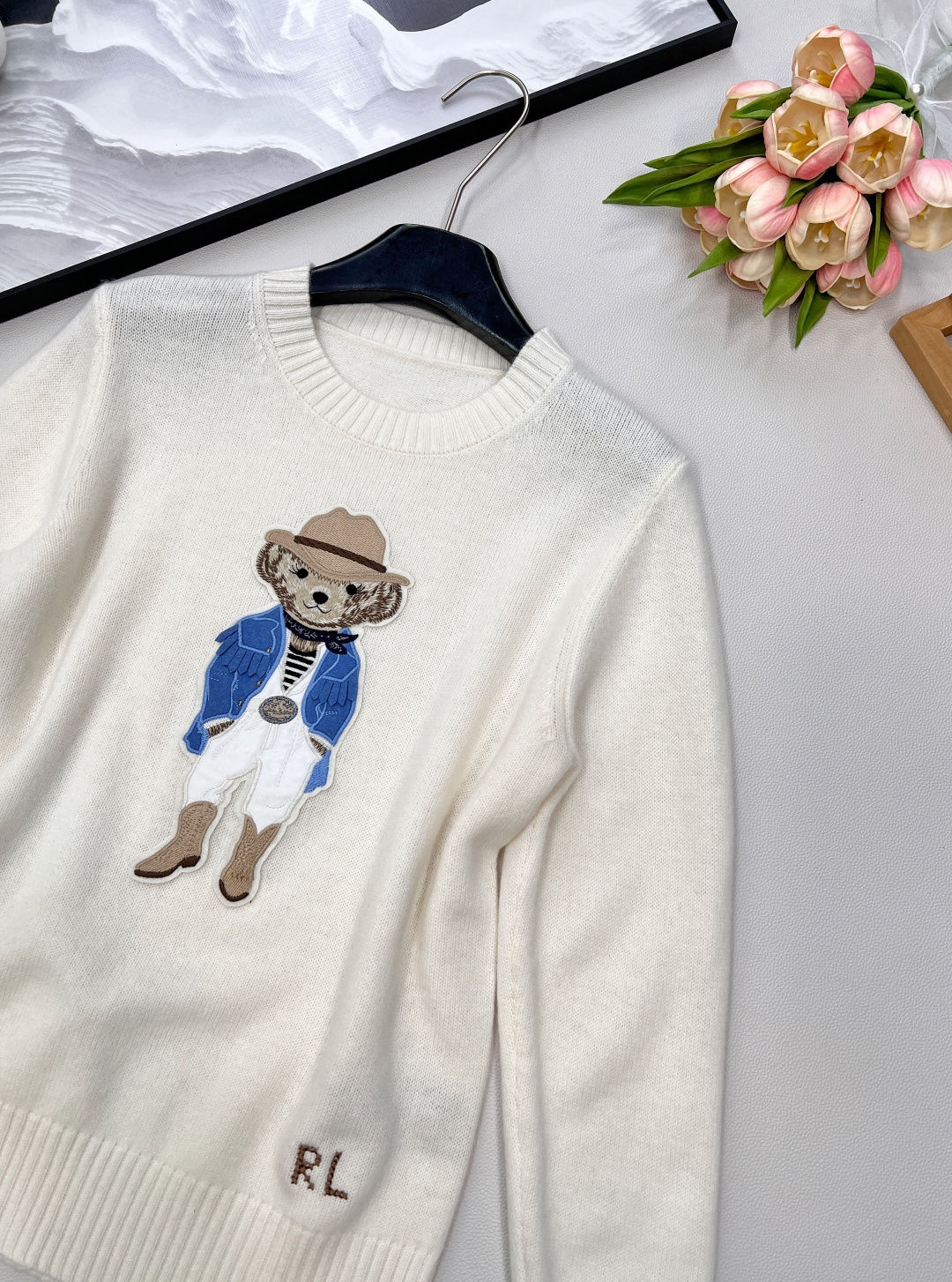 🆕Ralph Lauren2025SS新款小熊章仔圆领针织衫日常休闲卡通小熊针织毛衣!简简单单纯色设计是