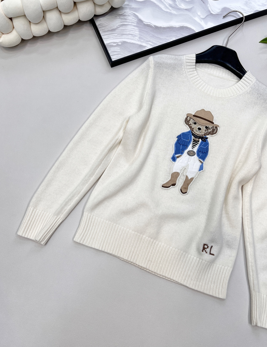 🆕Ralph Lauren2025SS新款小熊章仔圆领针织衫日常休闲卡通小熊针织毛衣!简简单单纯色设计是