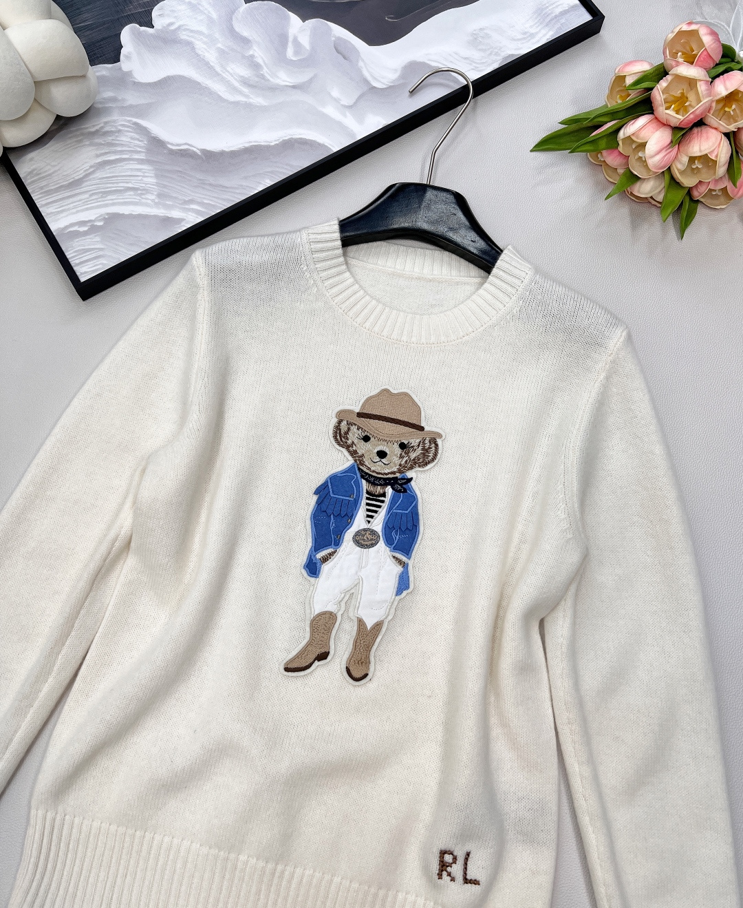 🆕Ralph Lauren2025SS新款小熊章仔圆领针织衫日常休闲卡通小熊针织毛衣!简简单单纯色设计是