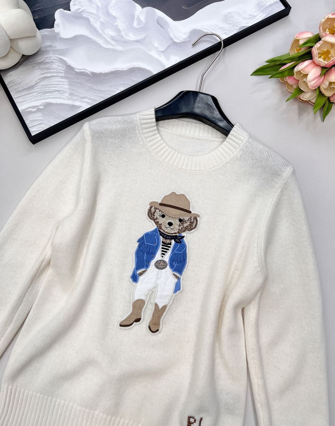 🆕Ralph Lauren2025SS新款小熊章仔圆领针织衫日常休闲卡通小熊针织毛衣!简简单单纯色设计是