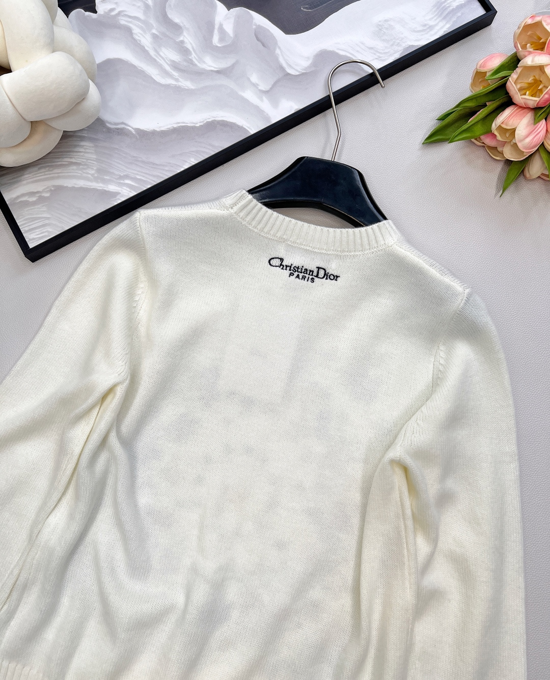 🆕 DIOR 限定系列花卉五角星金色刺绣羊毛针织衫梦幻五角星🌟 百年难遇的好版型 100%羊毛面料软软糯