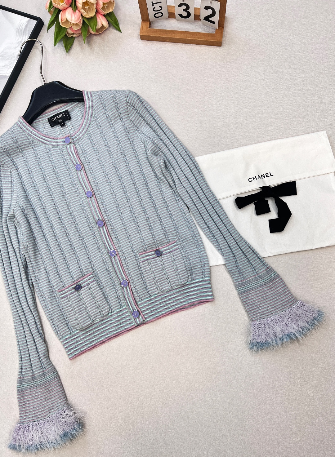 🆕Chanel25B高级手工坊系列新款口袋修身羊绒针织开衫丨⚠独家yb开发！高版出品！染色特种羊毛纱线，