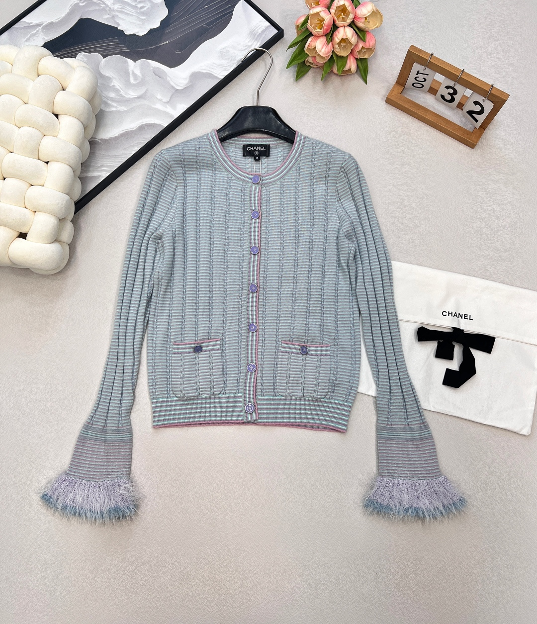 🆕Chanel25B高级手工坊系列新款口袋修身羊绒针织开衫丨⚠独家yb开发！高版出品！染色特种羊毛纱线，