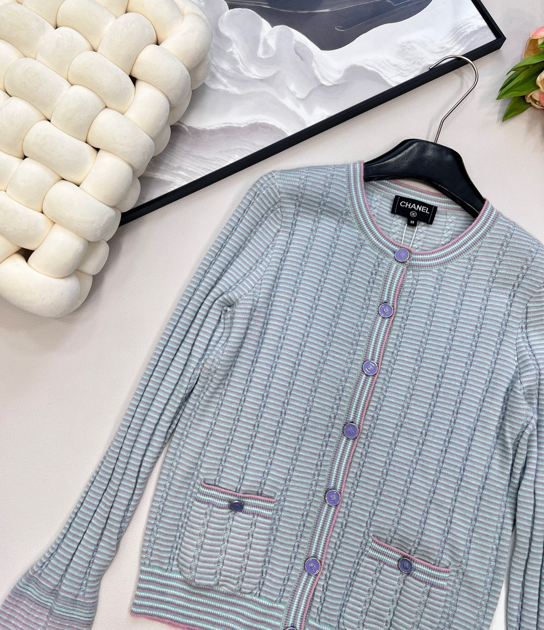 🆕Chanel25B高级手工坊系列新款口袋修身羊绒针织开衫丨⚠独家yb开发！高版出品！染色特种羊毛纱线，