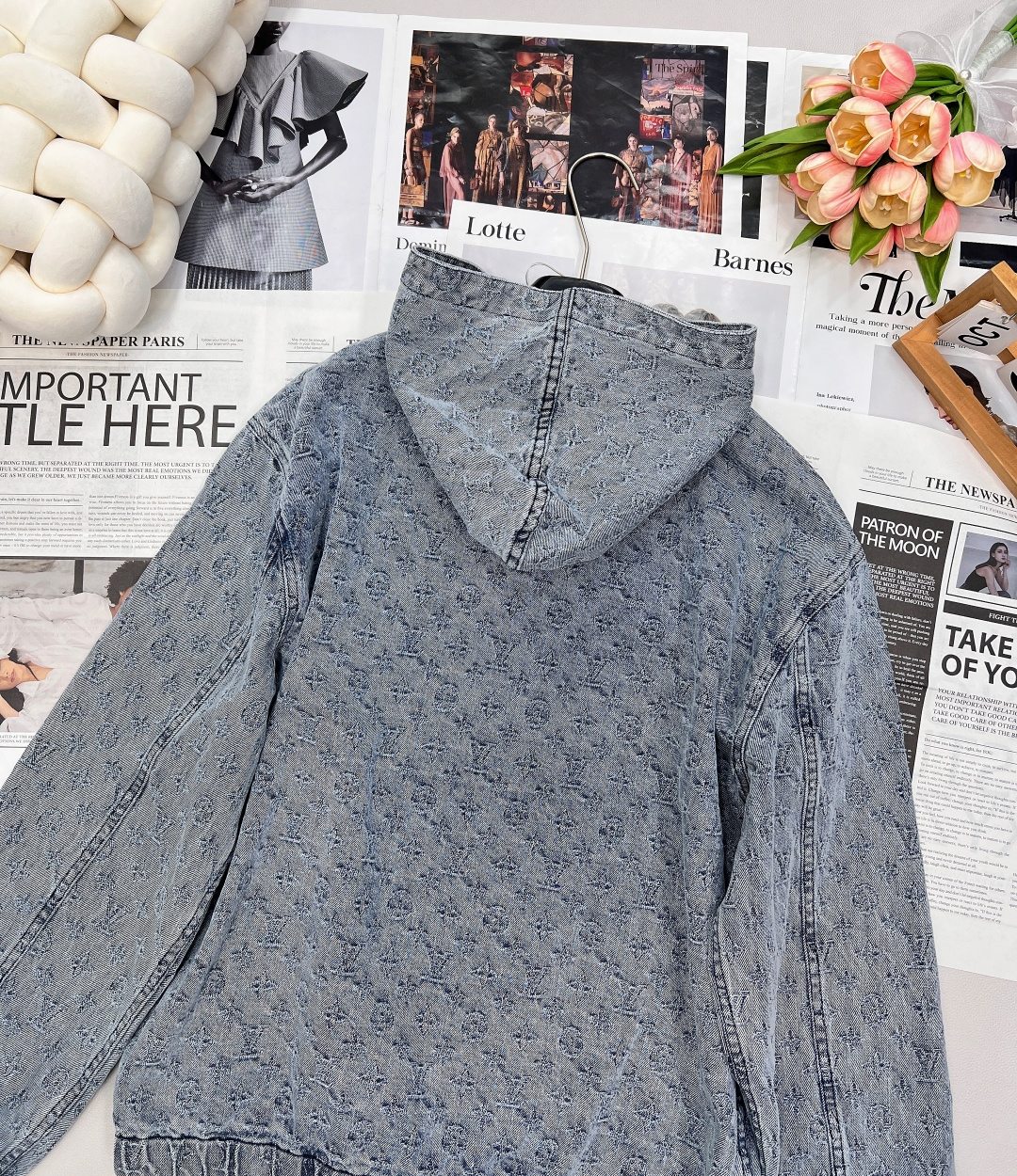 🆕Louis Vuitton25Fw早秋新款老花提花牛仔连帽外套丨⚠独家高版出品！采用牛仔布缝制，满印M