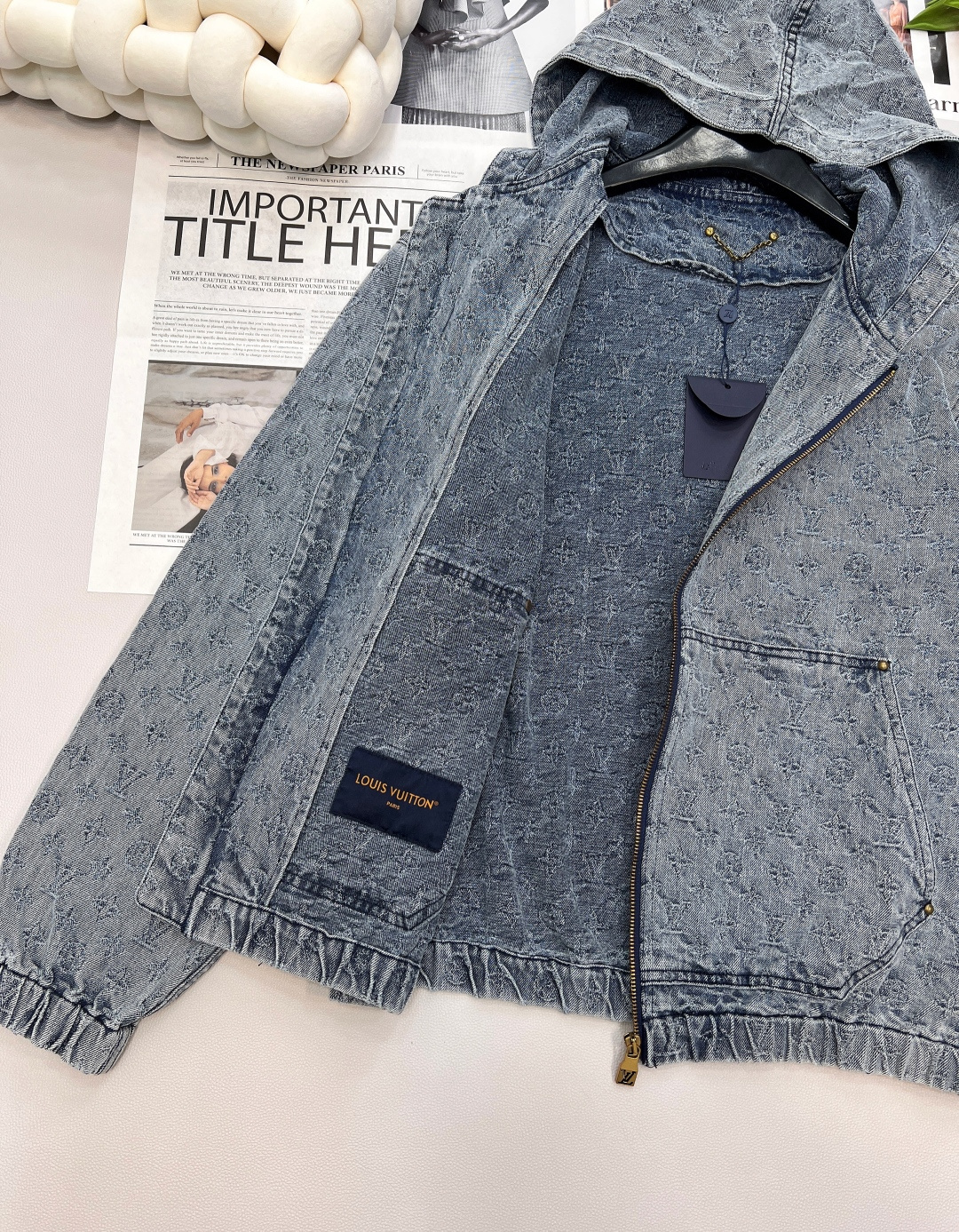 🆕Louis Vuitton25Fw早秋新款老花提花牛仔连帽外套丨⚠独家高版出品！采用牛仔布缝制，满印M