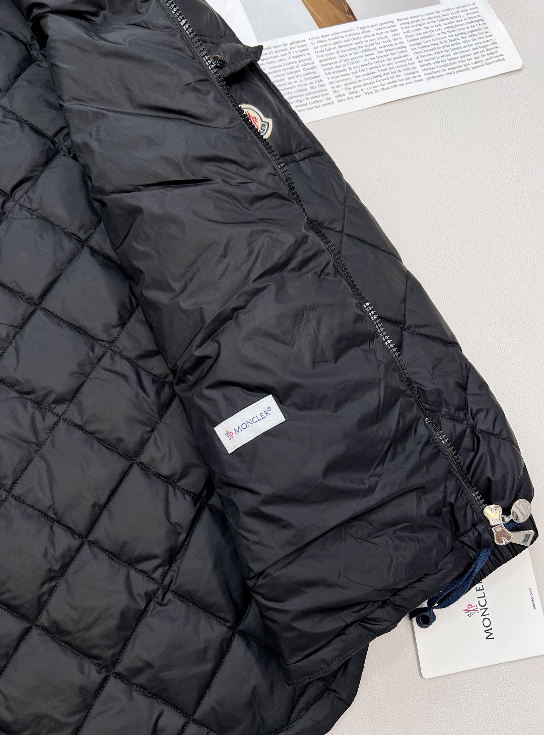 🆕Moncler2025新款菱格连帽抽绳中长款羽绒服，定制YB进口防风防水尼龙材质 其工艺还原 升级材质
