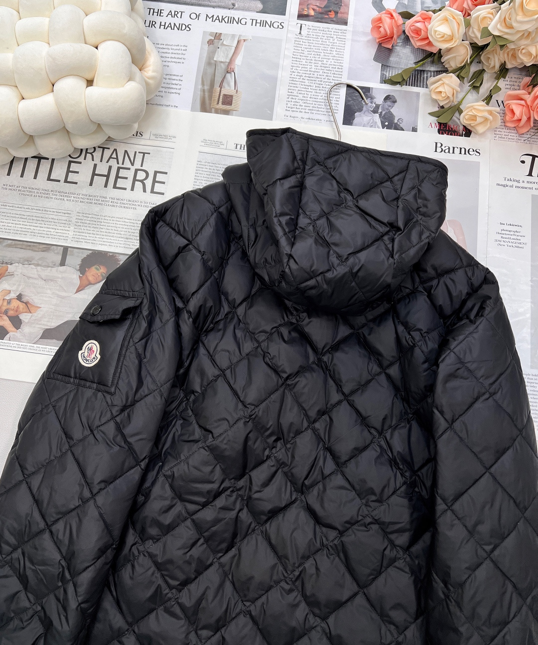 🆕Moncler2025新款菱格连帽抽绳中长款羽绒服，定制YB进口防风防水尼龙材质 其工艺还原 升级材质