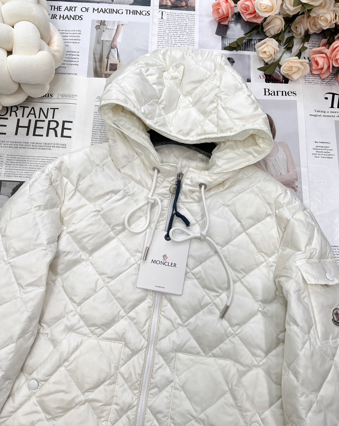🆕Moncler2025新款菱格连帽抽绳中长款羽绒服，定制YB进口防风防水尼龙材质 其工艺还原 升级材质