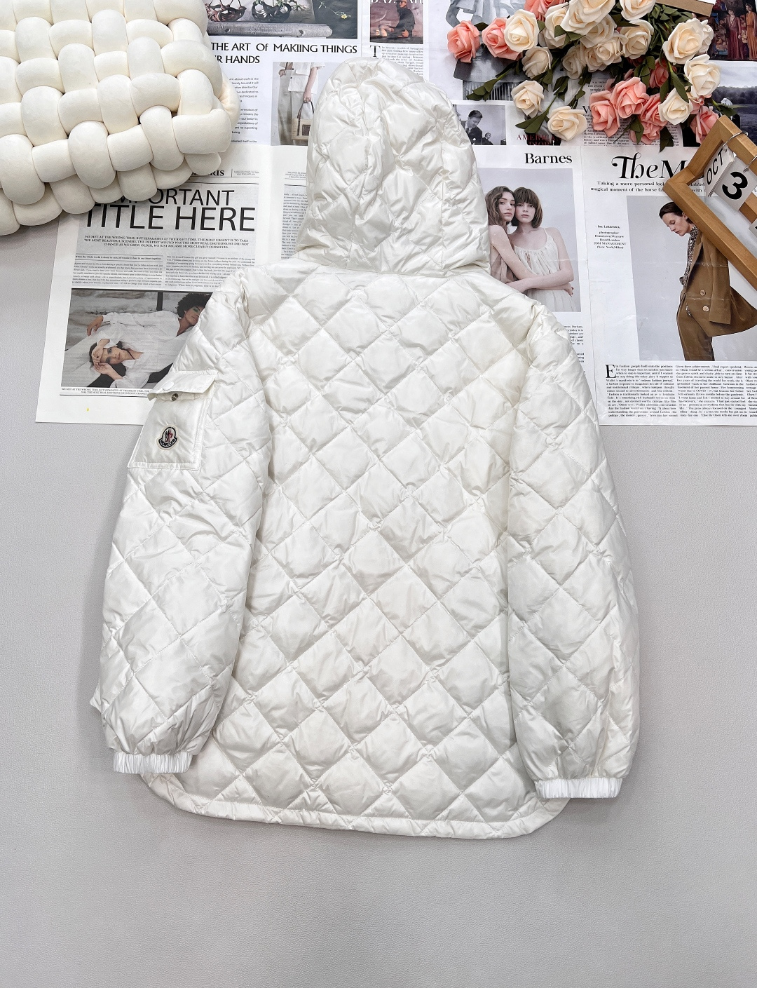 🆕Moncler2025新款菱格连帽抽绳中长款羽绒服，定制YB进口防风防水尼龙材质 其工艺还原 升级材质