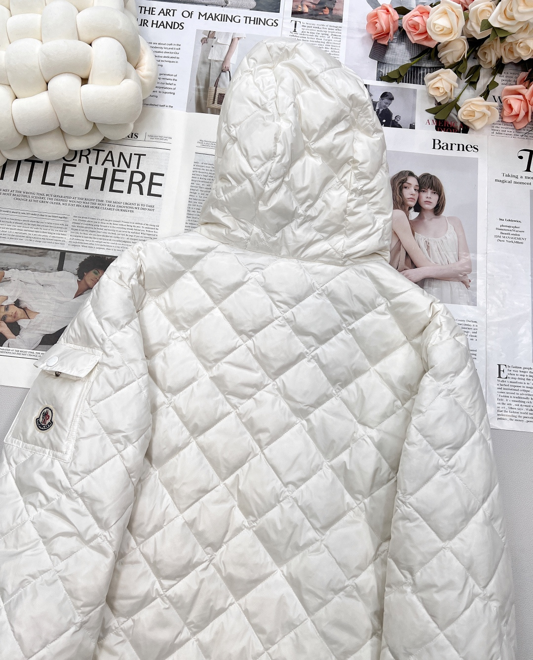 🆕Moncler2025新款菱格连帽抽绳中长款羽绒服，定制YB进口防风防水尼龙材质 其工艺还原 升级材质