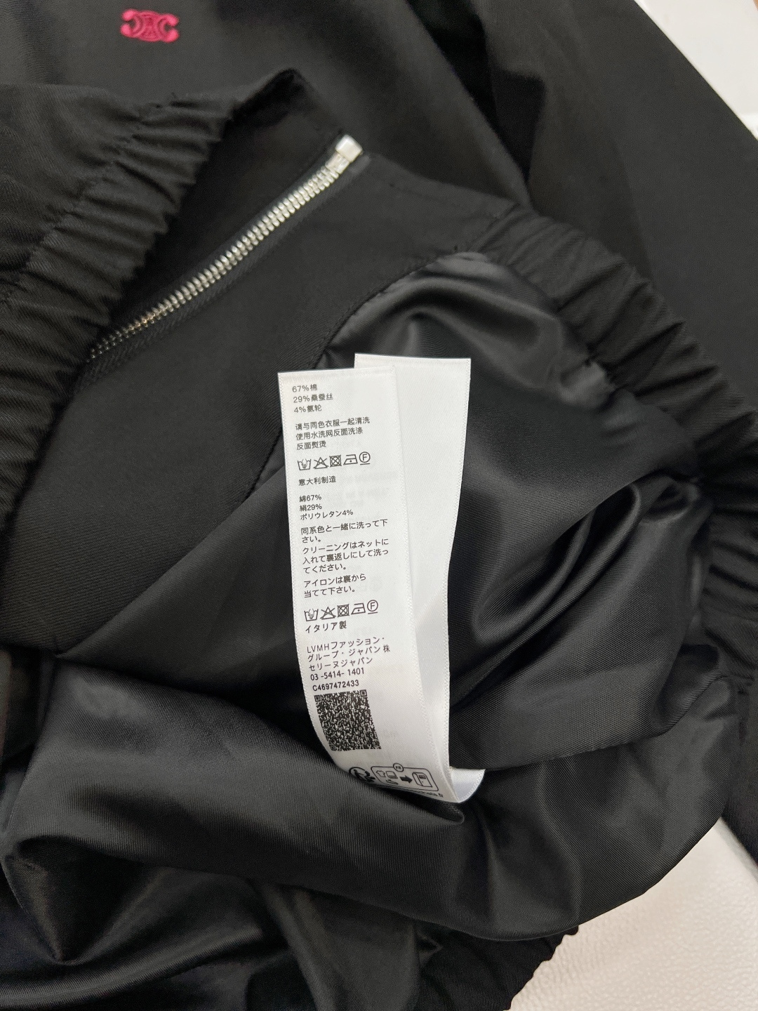 🆕Celine2025SS新款刺绣徽标衔棉夹克外套，定制YB进口丝棉材质 质感细腻 垂感十足 穿搭更为舒