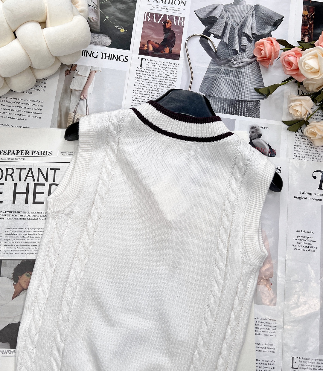 🆕Brunellocucinelli25SS秋冬最新款V领撞色徽标针织马甲背心丨⚠独家yb开发！高版出品