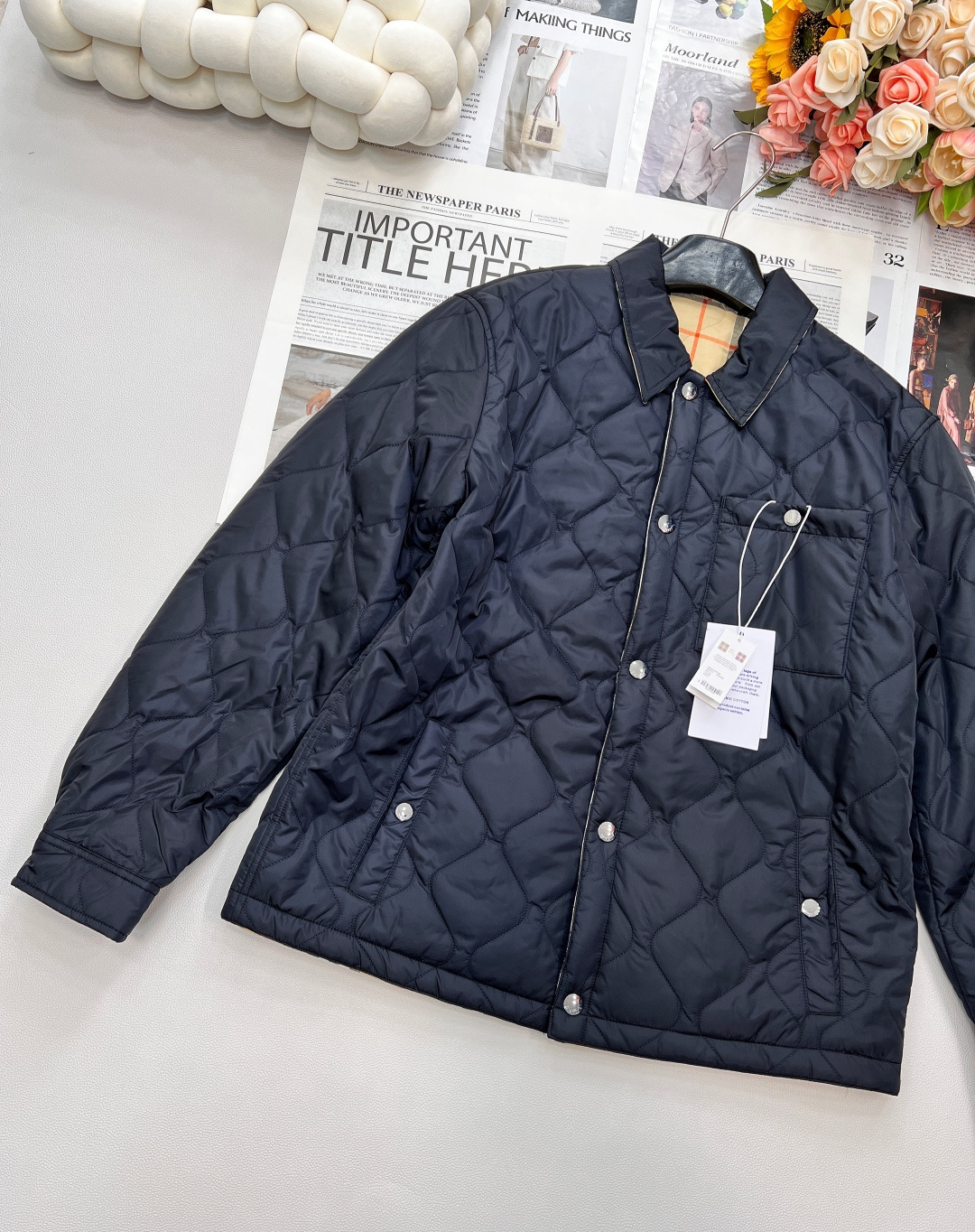 🆕 BUEBERRY 双面穿Vintage 格纹棉服外套复古菱格格纹夹棉，双面穿格纹复古的时髦 ，永远都