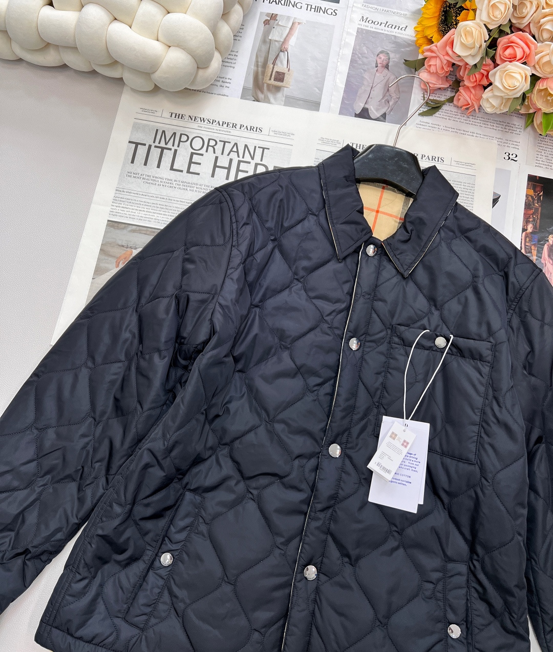 🆕 BUEBERRY 双面穿Vintage 格纹棉服外套复古菱格格纹夹棉，双面穿格纹复古的时髦 ，永远都