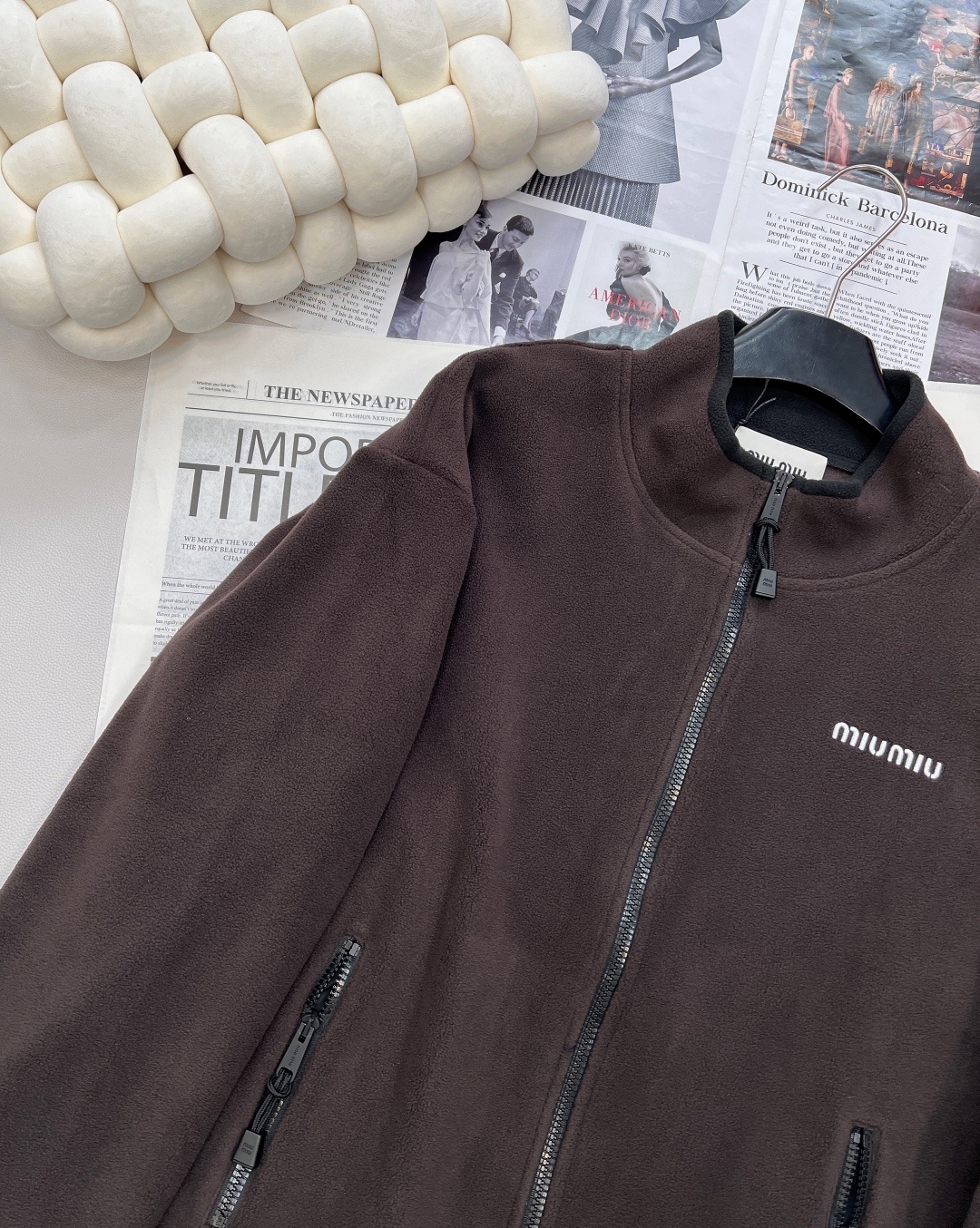 🆕MiumiuSS新款摇粒绒立领撞色拉链外套,定制YB进口摇粒绒材质 质感柔软舒适 亲肤保暖 换季叠穿