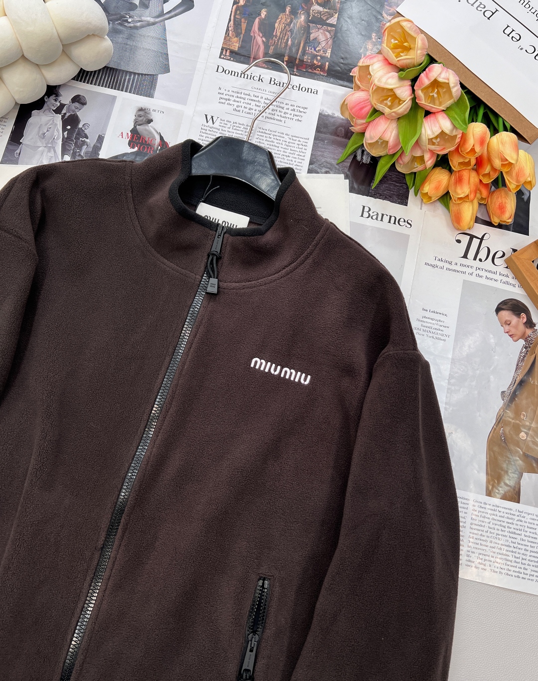 🆕MiumiuSS新款摇粒绒立领撞色拉链外套,定制YB进口摇粒绒材质 质感柔软舒适 亲肤保暖 换季叠穿