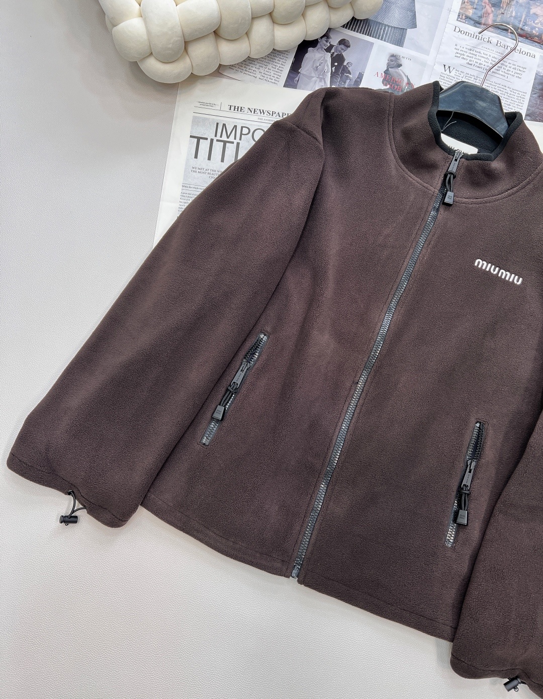 🆕MiumiuSS新款摇粒绒立领撞色拉链外套,定制YB进口摇粒绒材质 质感柔软舒适 亲肤保暖 换季叠穿