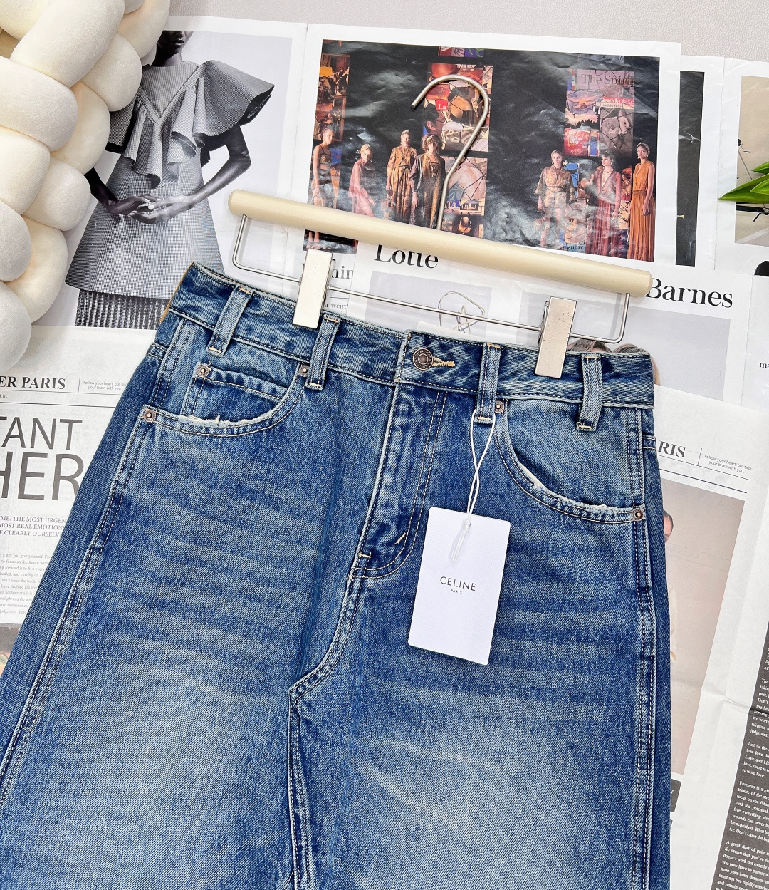 🆕CELIE秋冬新款不规则拼接解构牛仔半身裙，重工洗水牛仔 复古感色系超级百搭 采用纯棉材质 触感柔软细