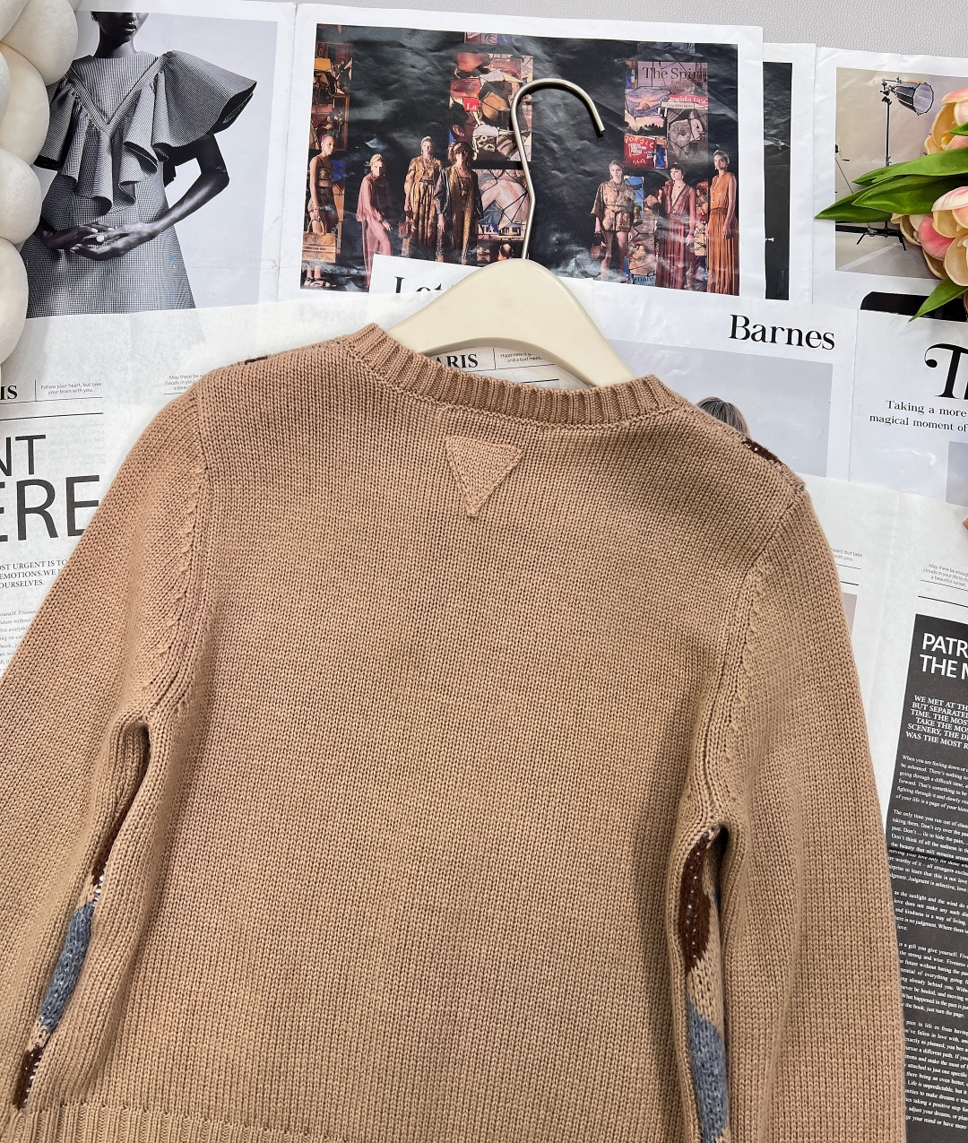 🆕Prada25Fw早秋新款菱格拼色挂毛logo针织开衫丨⚠独家yb开发！高版出品！品质控必入。认准我家