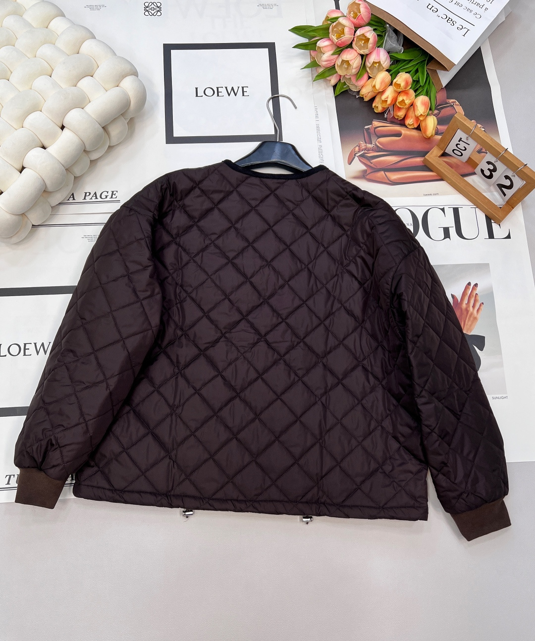 🆕PRADA菱格圆领羽绒棉服，定制YB进口防风防水尼龙材质 其工艺还原 升级材质 提升秋冬御寒功能 羽绒