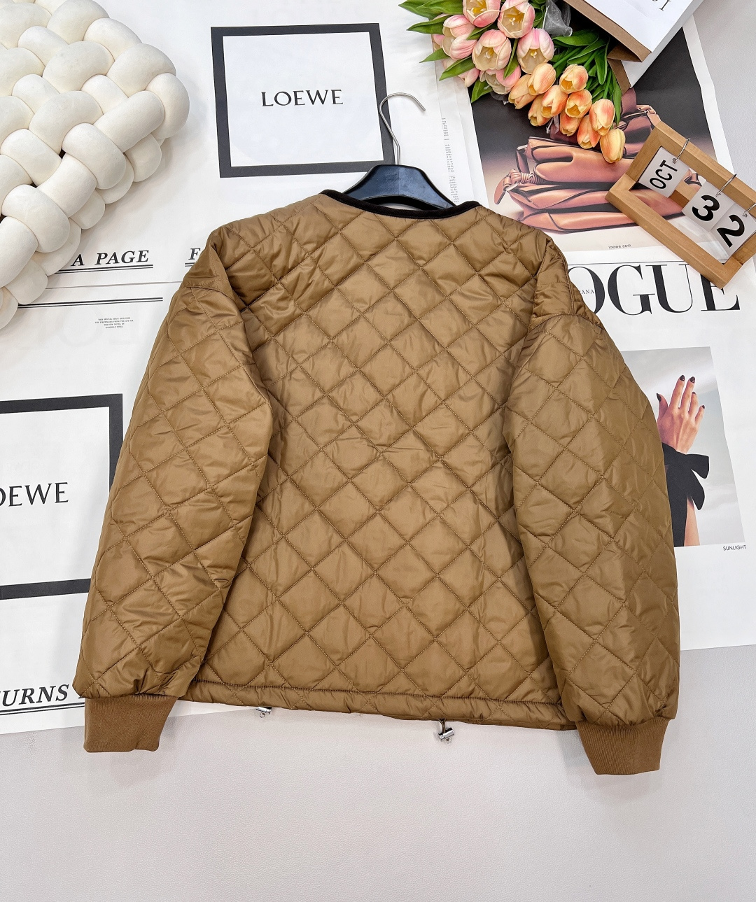 🆕PRADA菱格圆领羽绒棉服，定制YB进口防风防水尼龙材质 其工艺还原 升级材质 提升秋冬御寒功能 羽绒