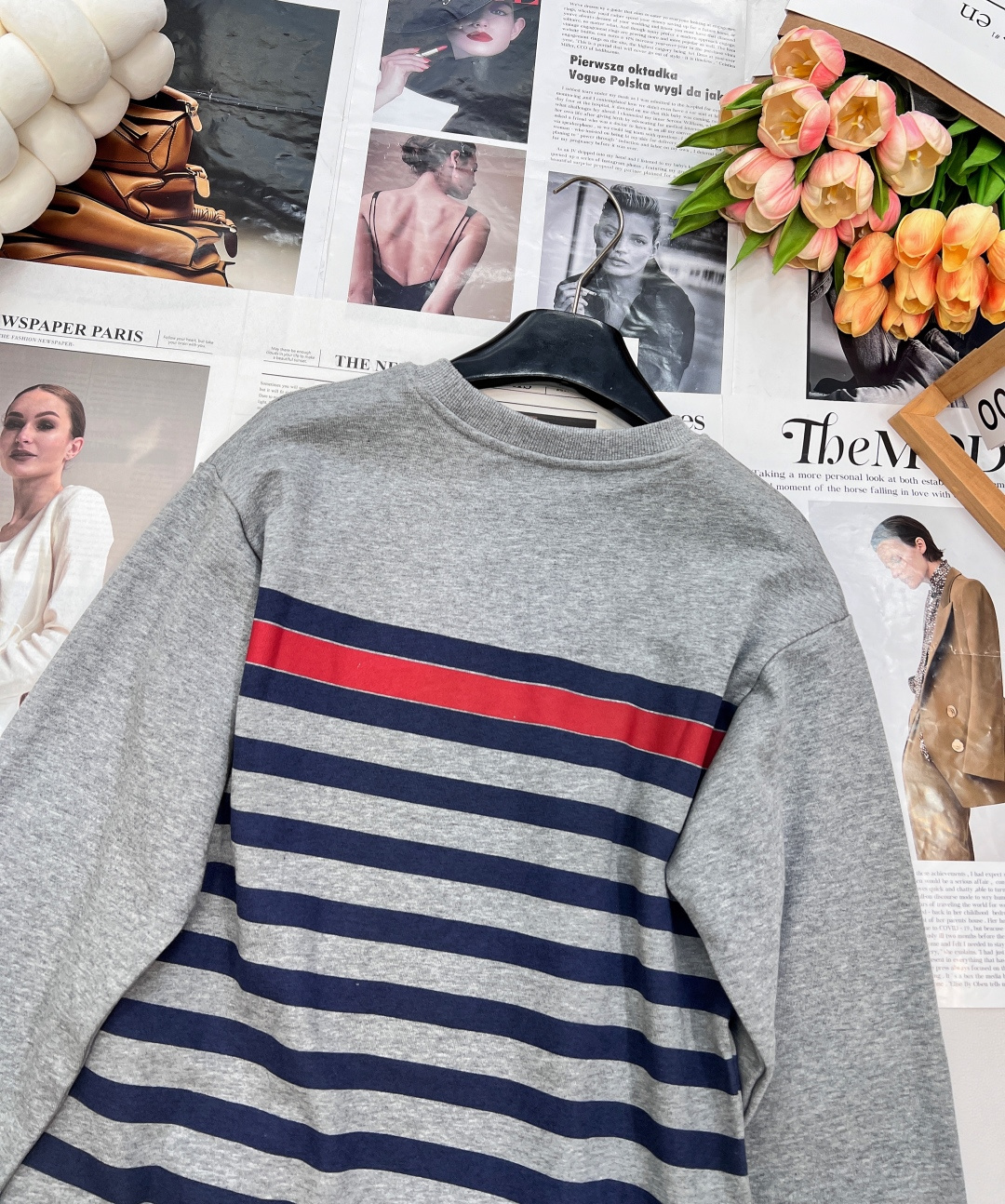 🆕Gucci25Fw早秋新款 字母条纹印花圆领卫衣丨⚠独家高版出品！落肩套头廓形卫衣剪裁 袖口螺纹包边细