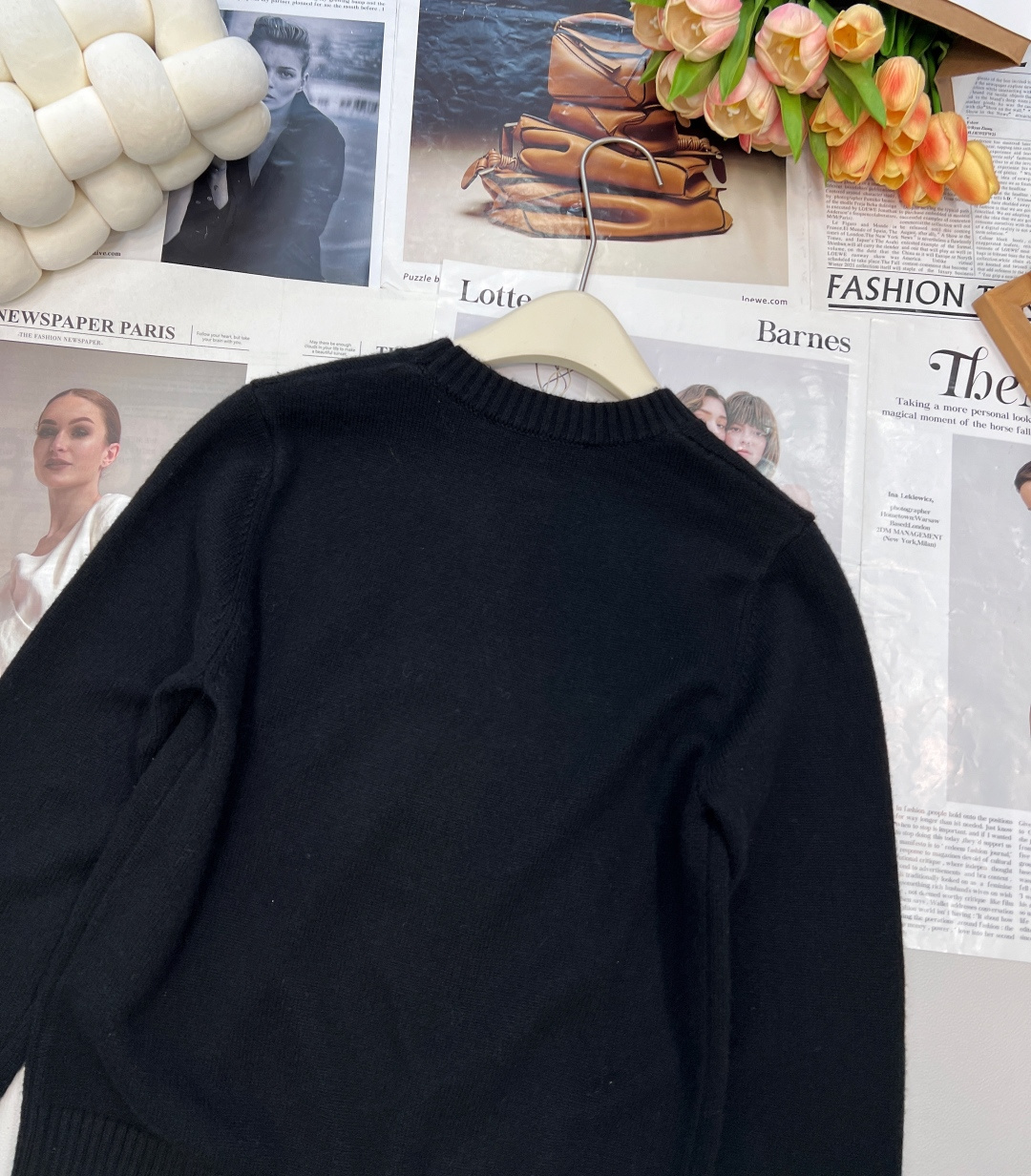 🆕Louis Vuitton♥2025新款刺绣字母针织长袖，定制YB羊绒纱线织造 穿搭舒适 质感十足 针