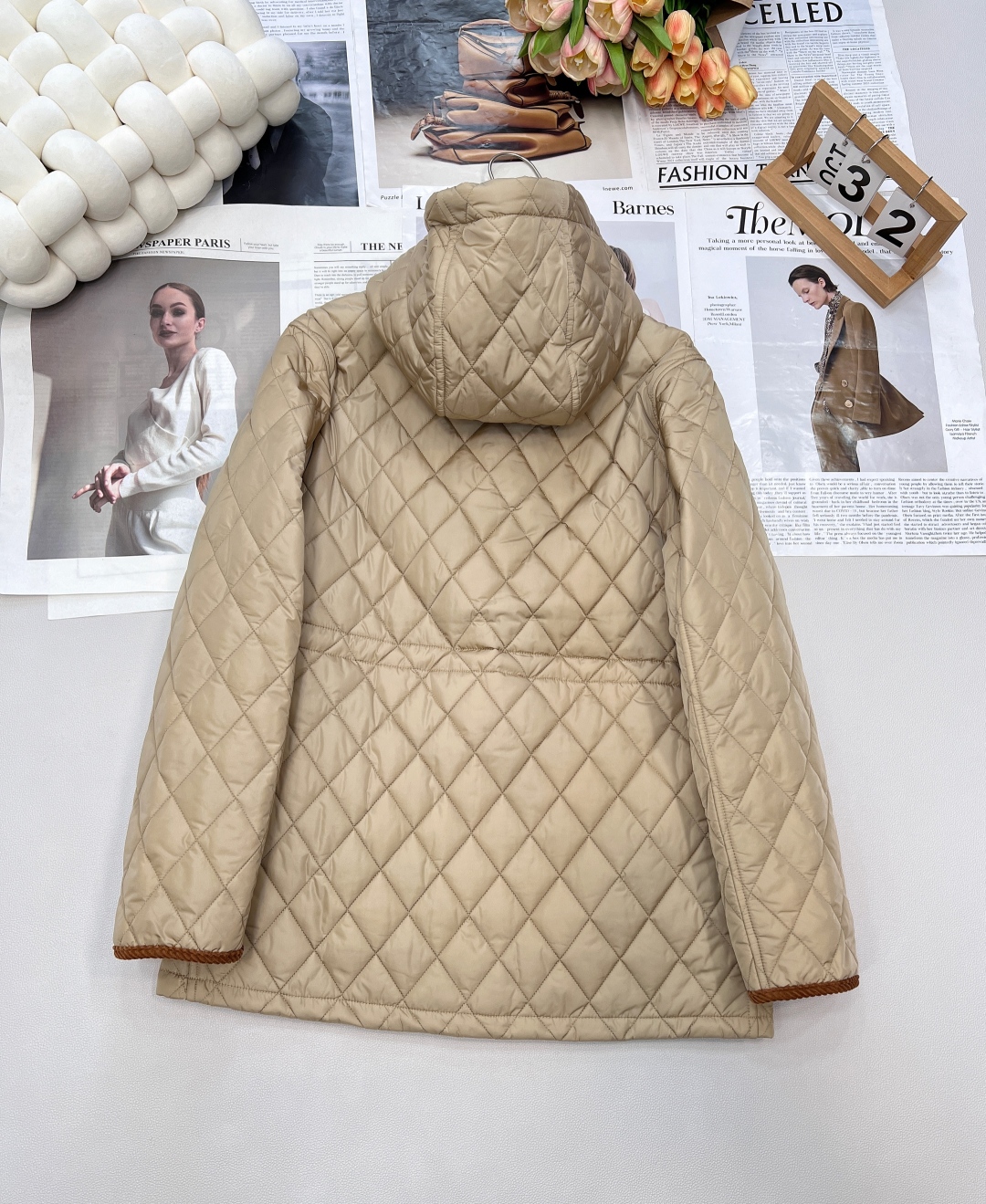 🆕Burberry2025新品上架连帽中长棉服，定制YB防风防水尼龙材质 羽绒棉填充内里 整件轻薄保暖 