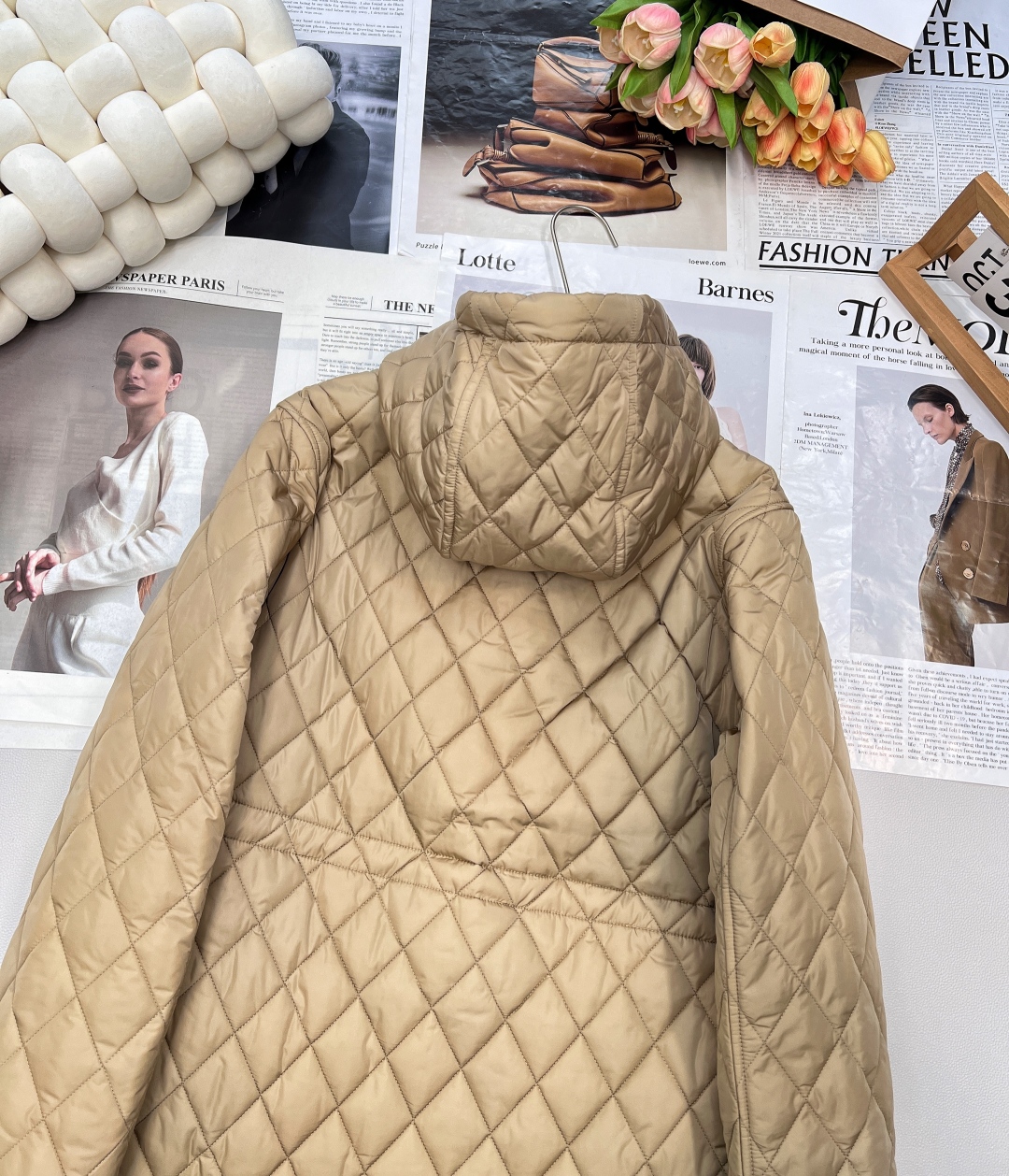 🆕Burberry2025新品上架连帽中长棉服，定制YB防风防水尼龙材质 羽绒棉填充内里 整件轻薄保暖 