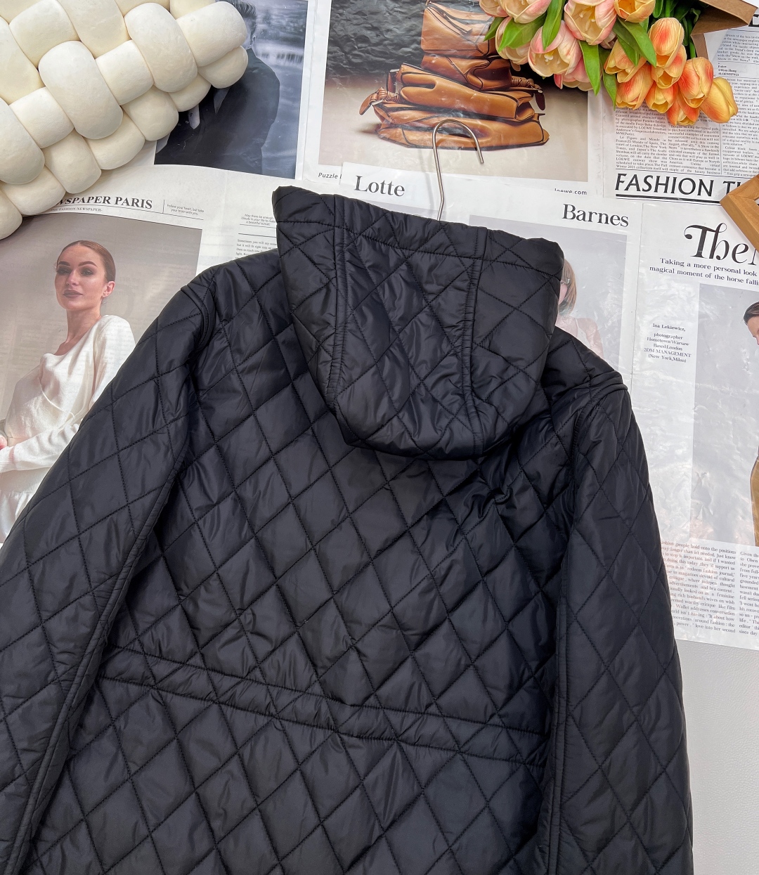 🆕Burberry2025新品上架连帽中长棉服，定制YB防风防水尼龙材质 羽绒棉填充内里 整件轻薄保暖 