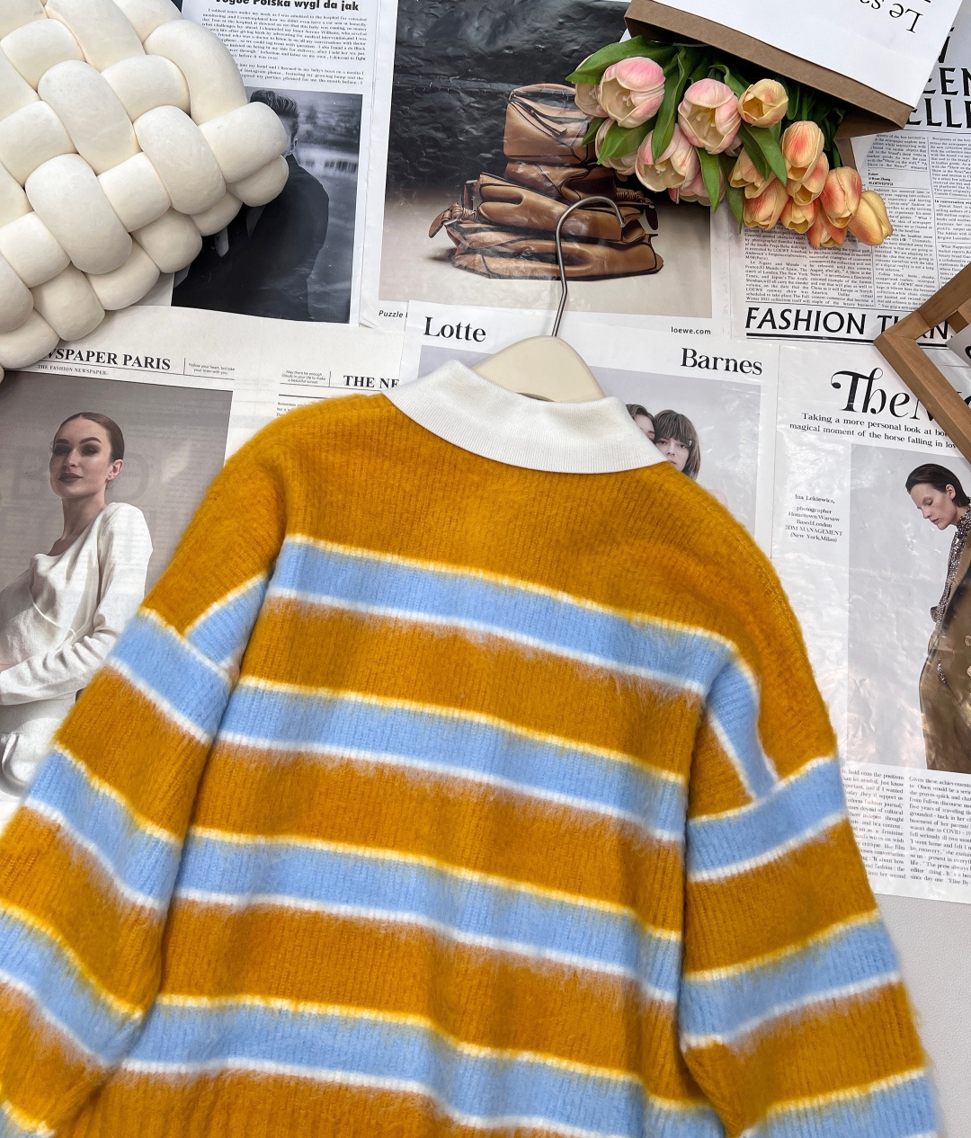 🆕Celine25Fw早秋新款凯旋门撞色条纹针织毛衣丨⚠独家高版出品！领口小设计很有巧思，软软糯糯面料 