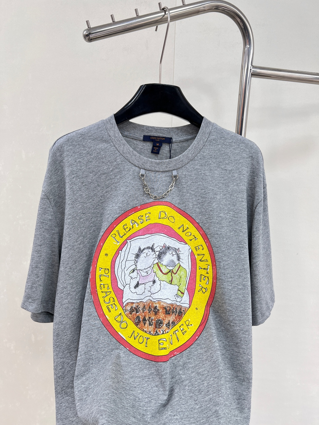 🆕Louis Vuitton2025新款链条圆领童趣印花T恤，定制YB斜纹全棉材质 透气舒适 质感十足 