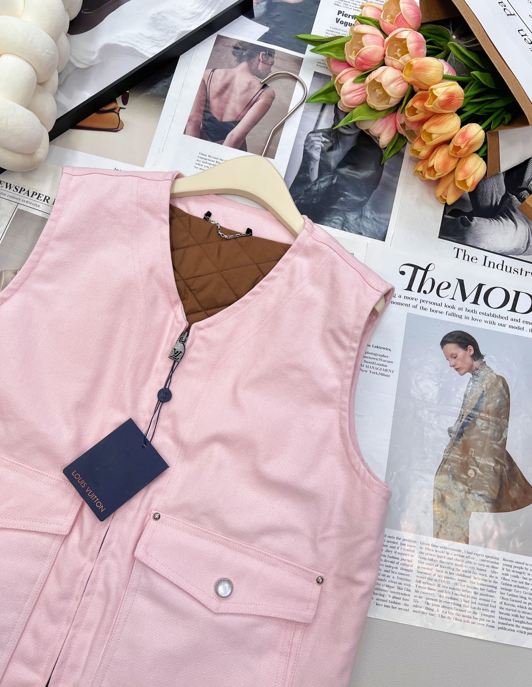 🆕LOUIS VUITTON2025新款牛仔拼棉服马甲，定制YB斜纹牛仔➕羽绒棉材质 质感高级 穿搭有型