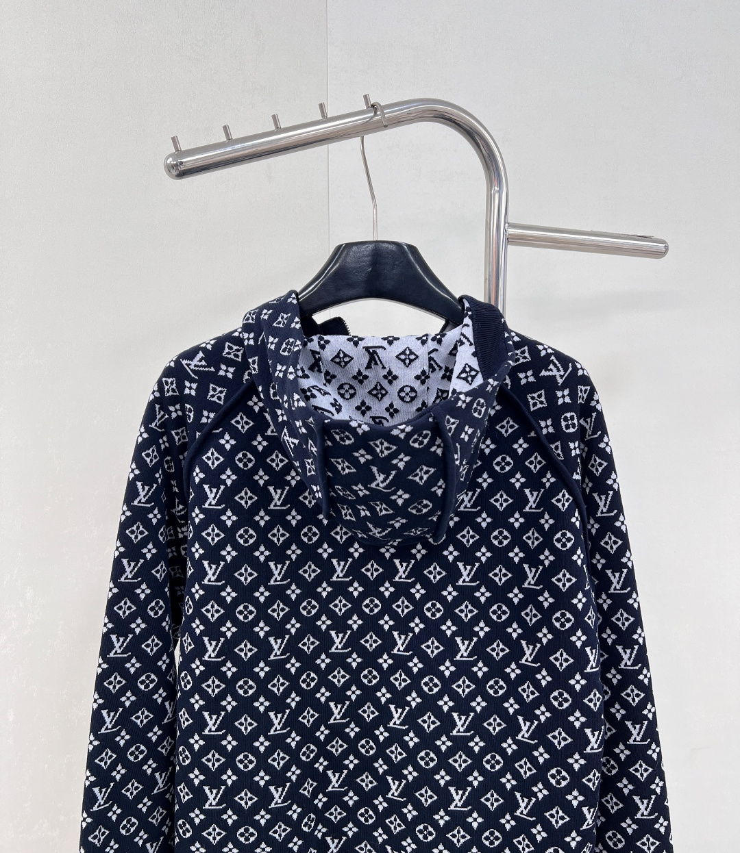 🆕Louis Vuitton2025新款拼接提花连帽针织外套定制YB纱线织造 质感高级细腻 穿搭舒适 连