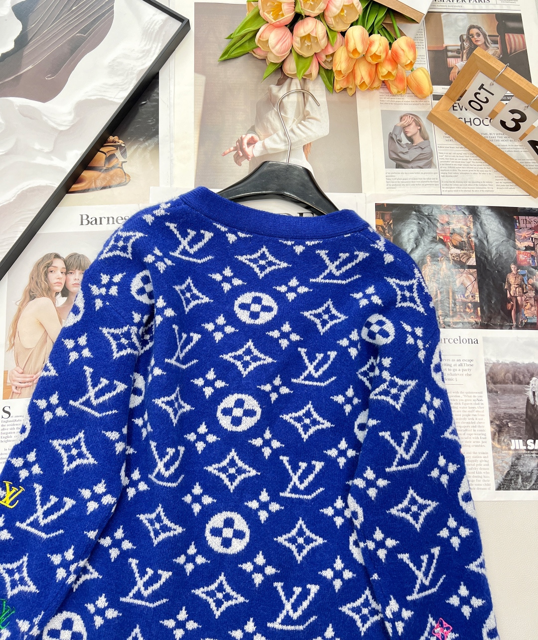 🆕“Louis Vuitton 2025AW 全新老花Logo针织开衫🤎🤎🤎复古高级感十足 撞色设计洋气