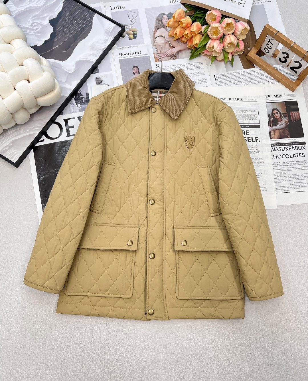 🆕Burberry25年最新款学院风棉服 真的好好看啊,巴宝莉这一季设计真的不错!中长款秋冬配百褶裙乐福