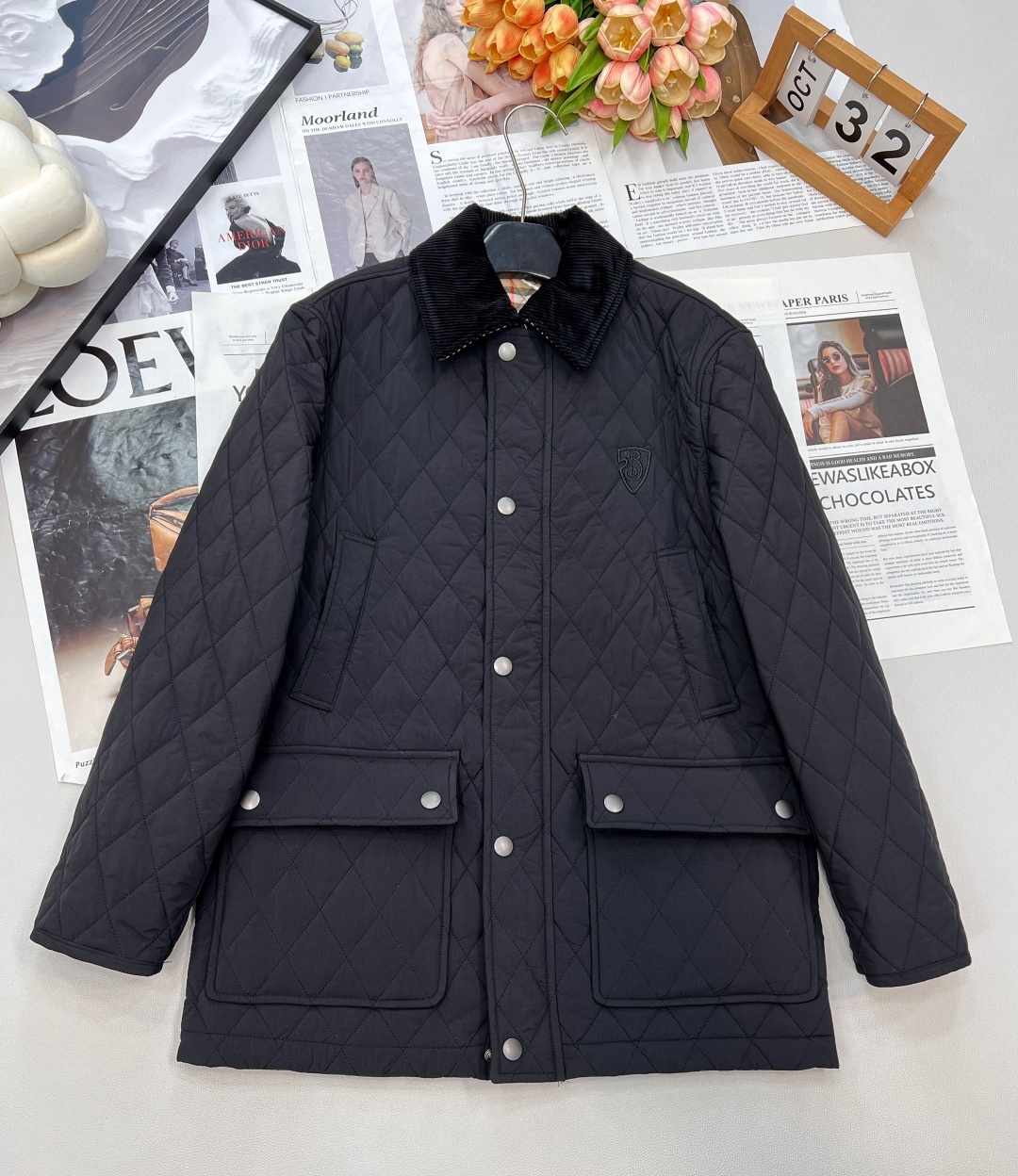 🆕Burberry25年最新款学院风棉服 真的好好看啊,巴宝莉这一季设计真的不错!中长款秋冬配百褶裙乐福