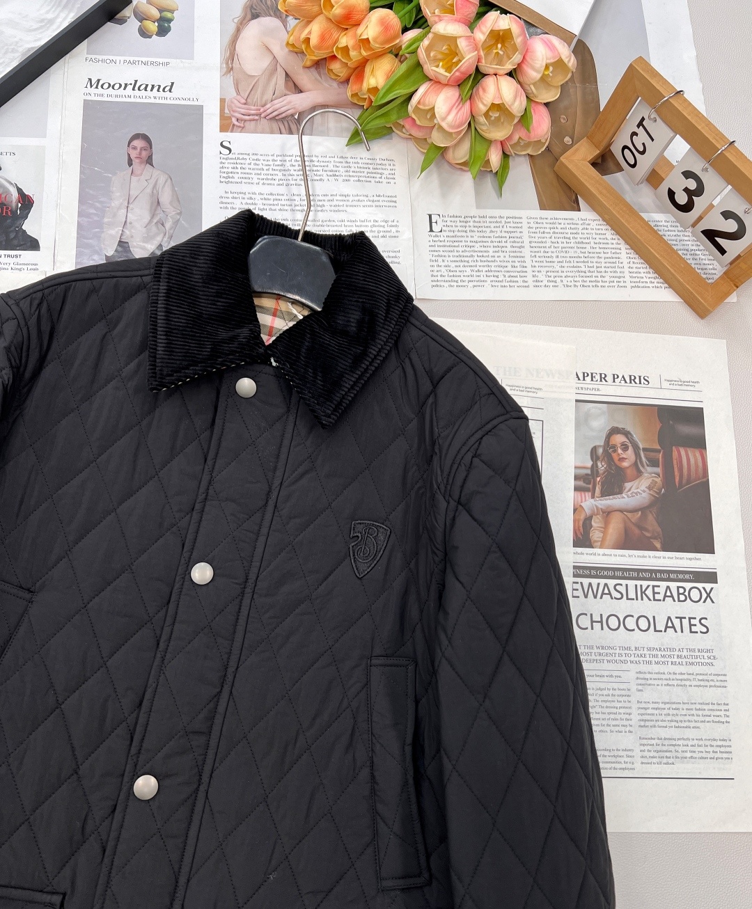 🆕Burberry25年最新款学院风棉服 真的好好看啊,巴宝莉这一季设计真的不错!中长款秋冬配百褶裙乐福