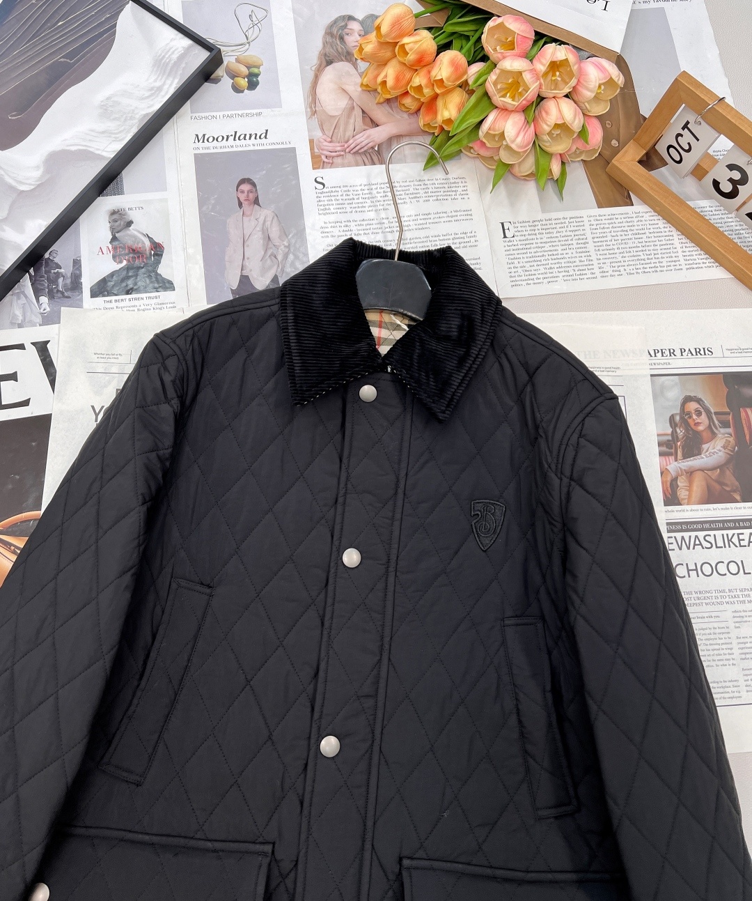 🆕Burberry25年最新款学院风棉服 真的好好看啊,巴宝莉这一季设计真的不错!中长款秋冬配百褶裙乐福